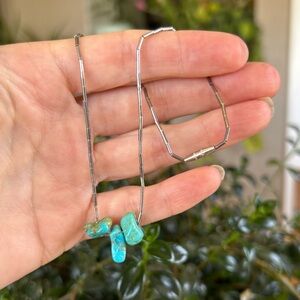 Vintage Sterling Silver and Turquoise Necklace